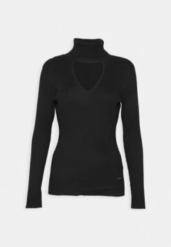 DKNY TURTLENECK CHEST CUT OUT - Jumper - Black