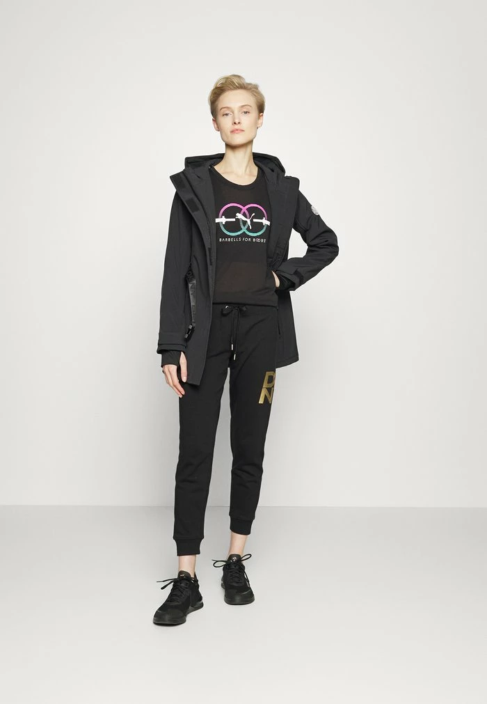 DKNY STACKED LOGO - Tracksuit Bottoms - Black/gold 4 DKNY STACKED LOGO - Tracksuit Bottoms - Black/gold - Image 2