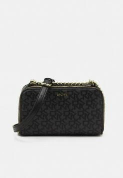 DKNY FELICIA ZIP CBODY LOGO - Across Body Bag - Black