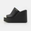 DKNY PEN WEDGE MULE - Heeled Mules - Black -Bag Haven Store f74fe23b41214eb58c86afab57b4dcda