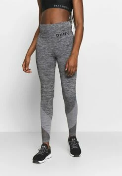 DKNY HIGH WAISTED SEAMLESS - Leggings - Heather Grey