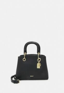 DKNY TONNY SATCHEL - Handbag - Black/gold-coloured
