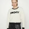 DKNY SEQUIN LOGO CREWNECK - Fleece Jumper - Ivory 1 DKNY SEQUIN LOGO CREWNECK - Fleece Jumper - Ivory -Bag Haven Store f9f4601fb4ab49909edb3430ca480f53