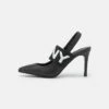 DKNY RIO SLINGBACK PLOGO BAND - Classic Heels - Black/white -Bag Haven Store fdb3677d53e14935bacf37274c259c3c